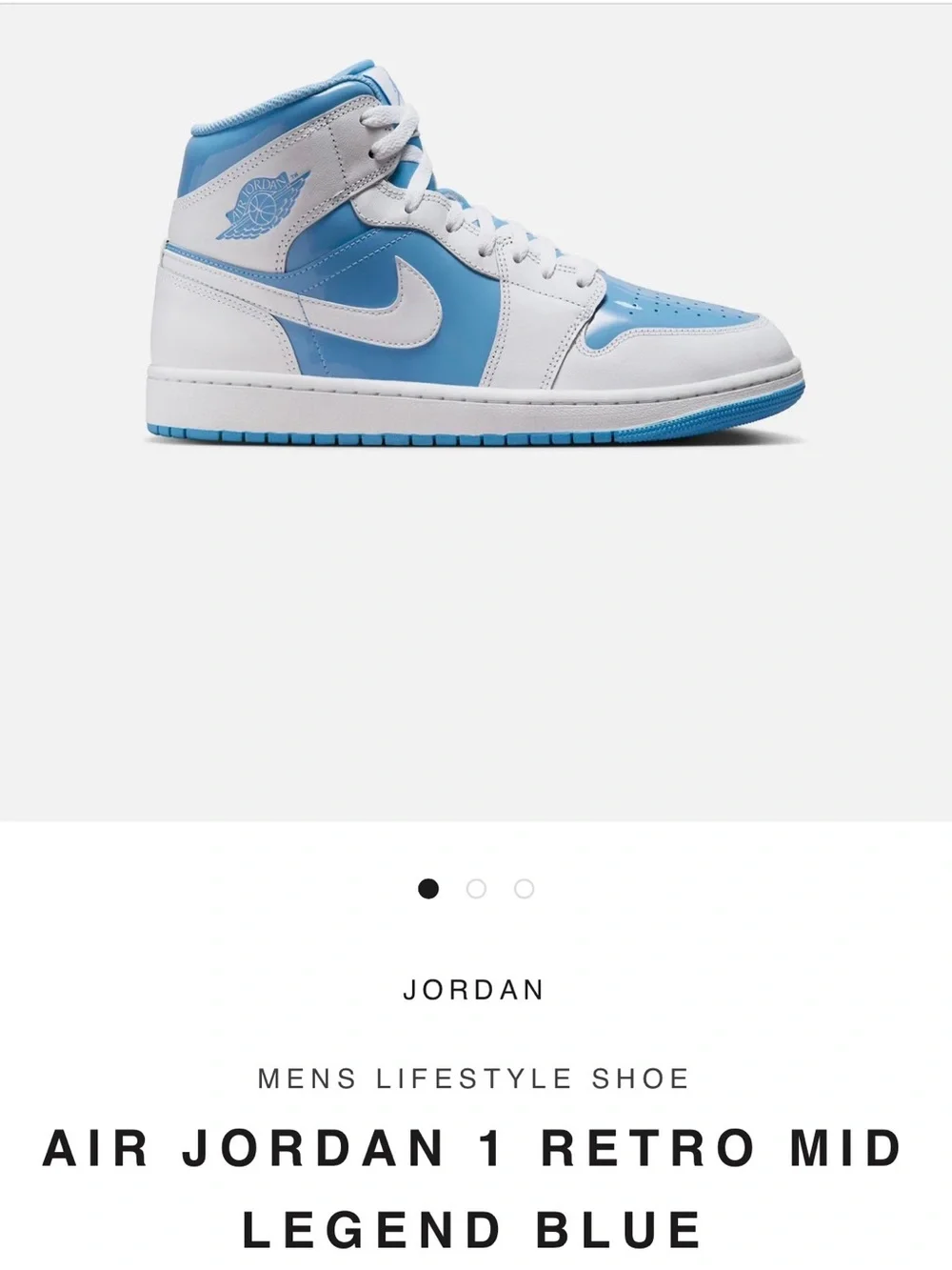 Air Jordan Mid 1 Retro blue size 8